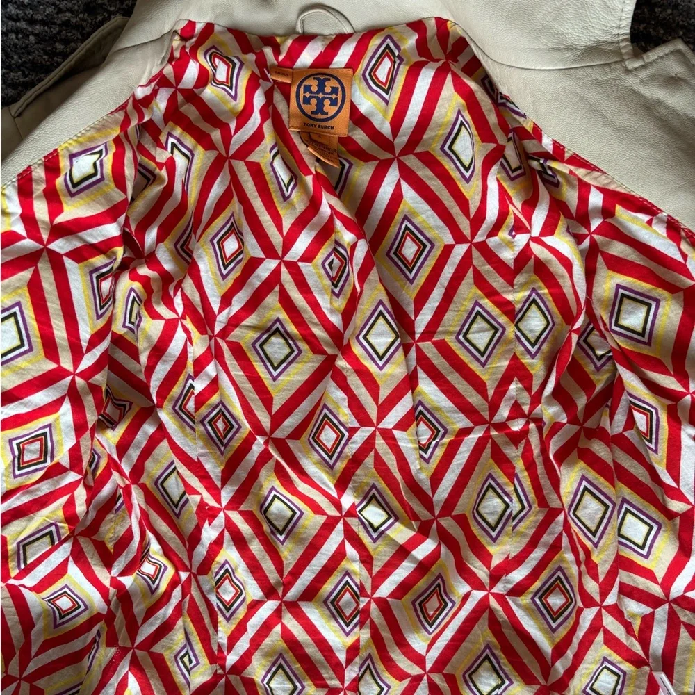 Tory Burch Cream Leather Jacket - Picture 4 of 8